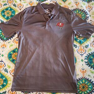 NWOT- Fanatics Tampa Bay Buccaneers Polo Shirt Mens Med Pewter